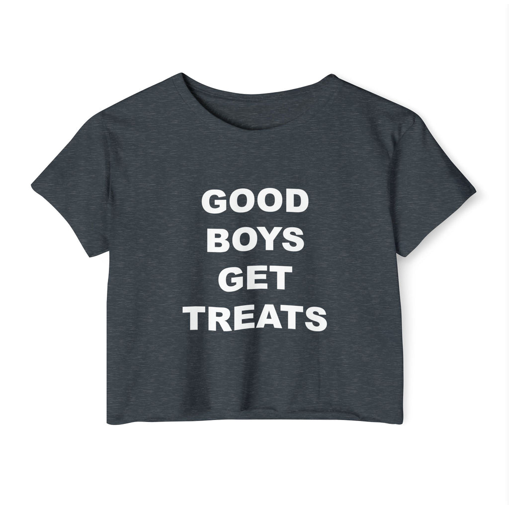 'Good Boys Get Treats' Crop Tee