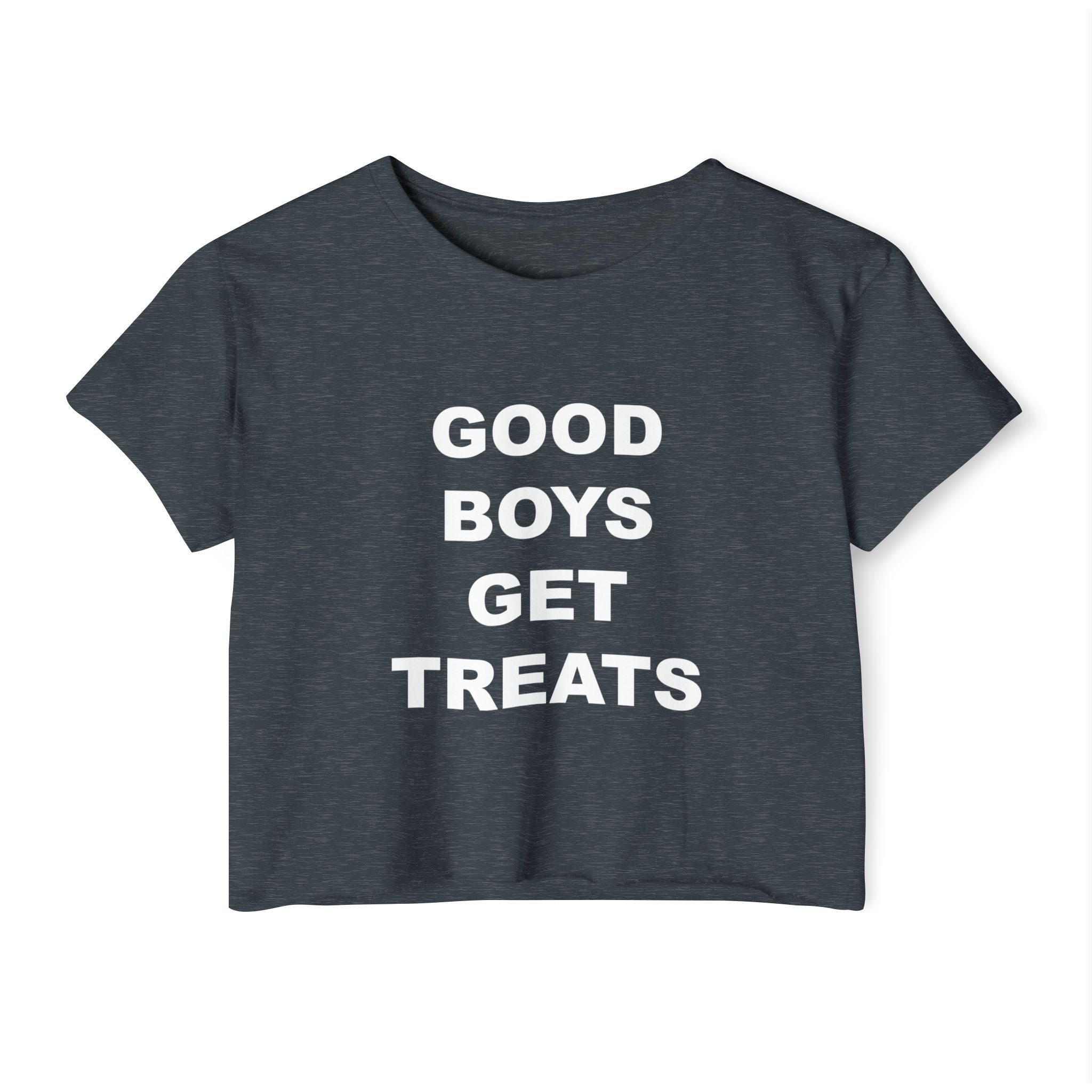 'Good Boys Get Treats' Crop Tee