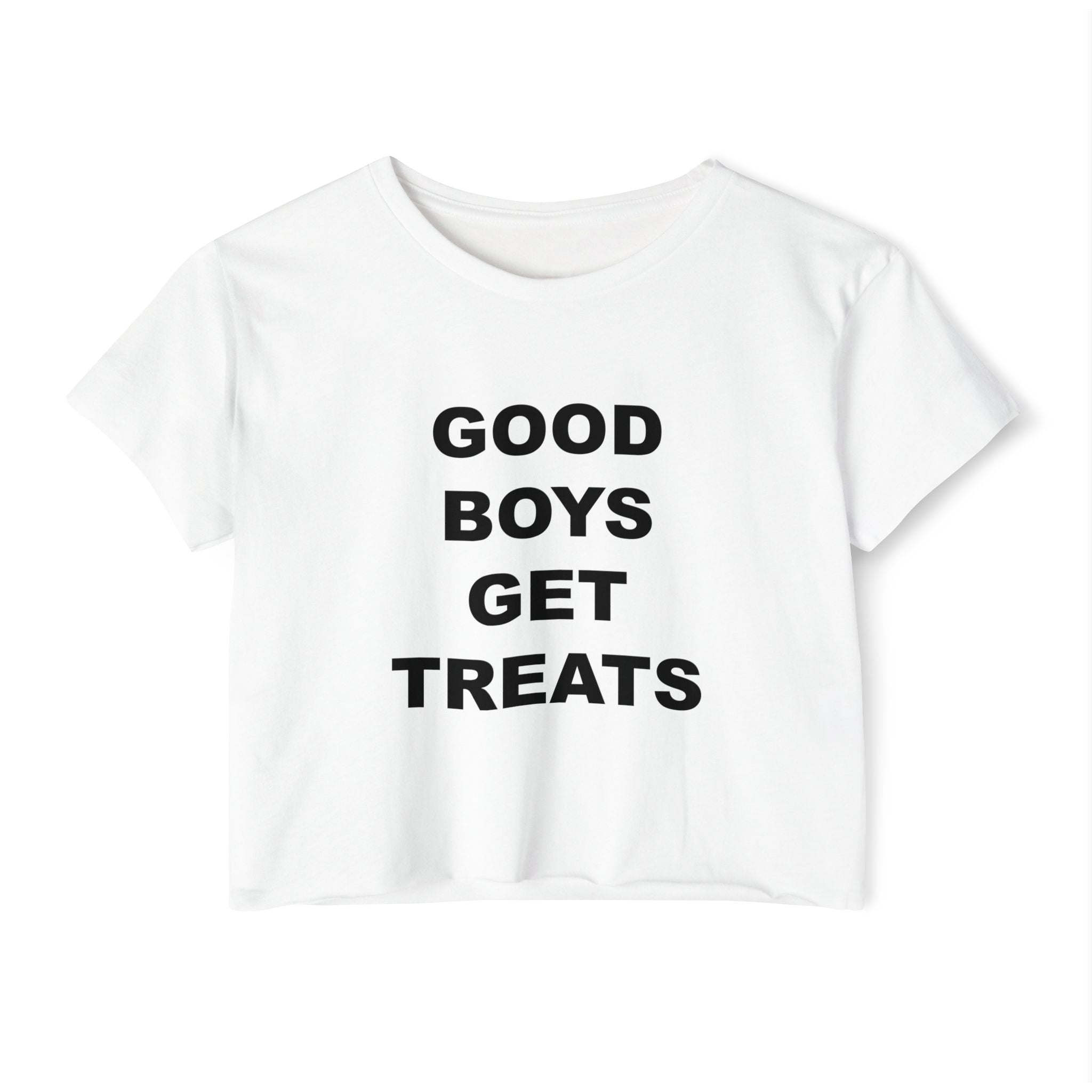'Good Boys Get Treats' Crop Tee