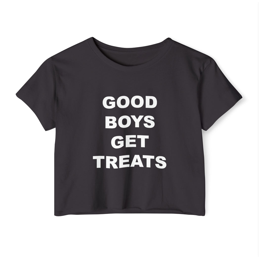 'Good Boys Get Treats' Crop Tee
