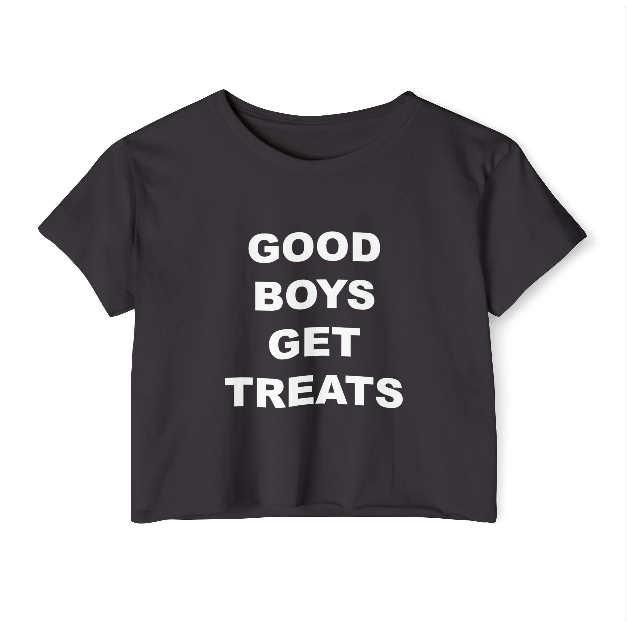 'Good Boys Get Treats' Crop Tee