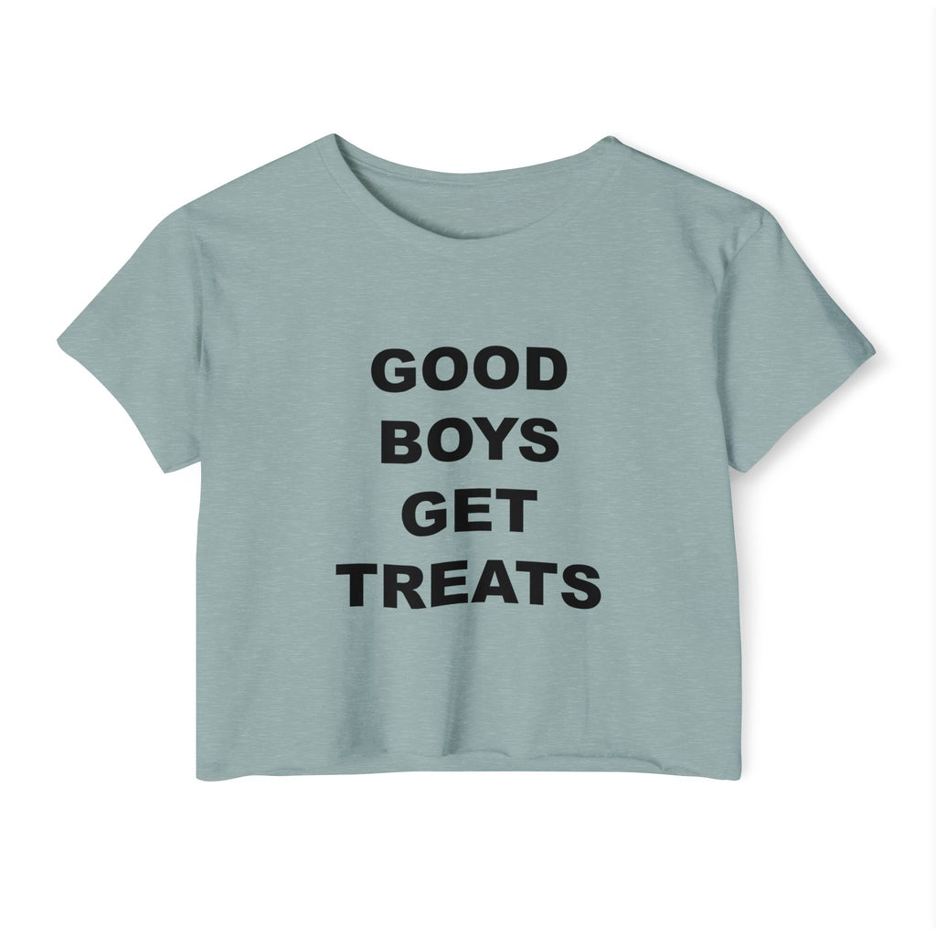'Good Boys Get Treats' Crop Tee