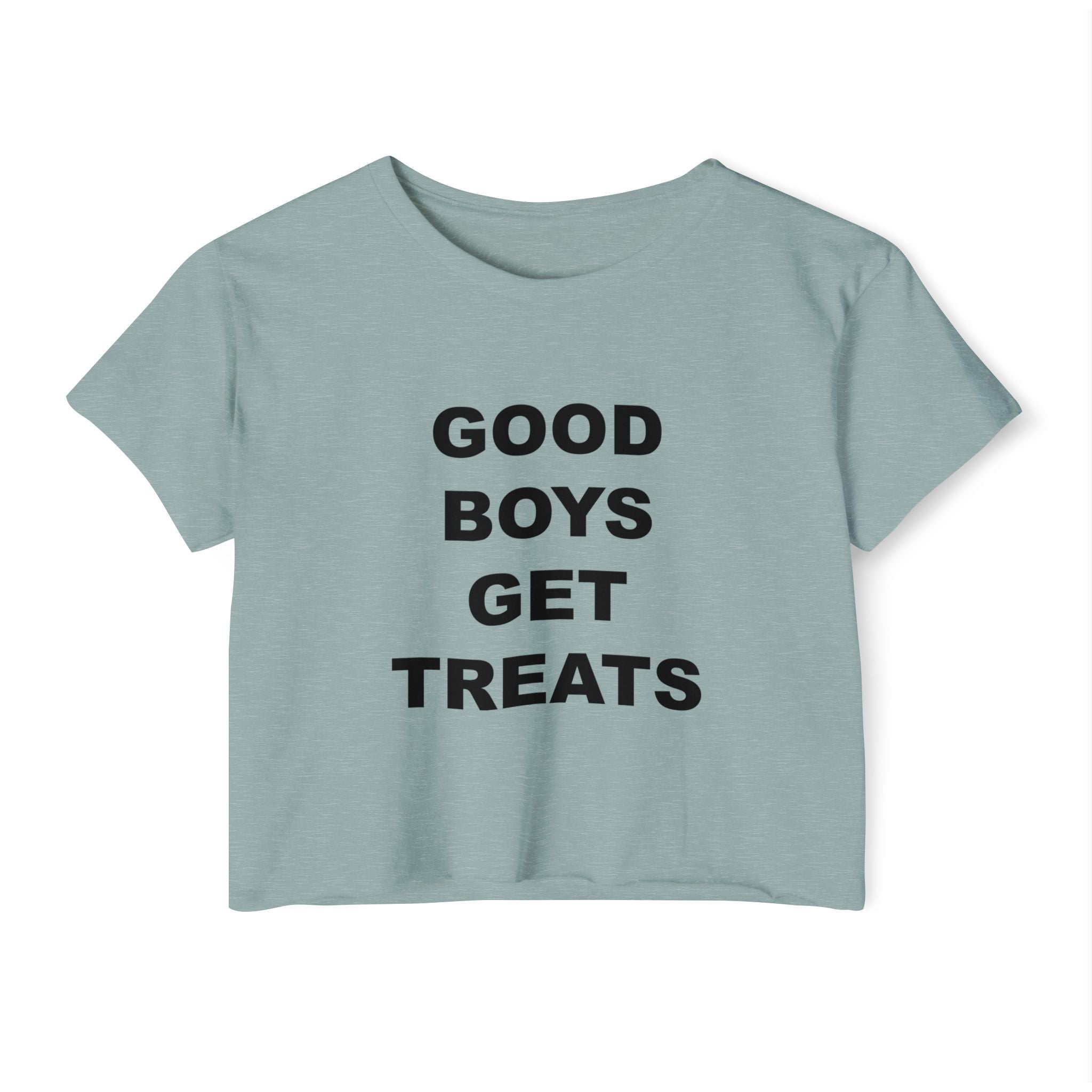 'Good Boys Get Treats' Crop Tee