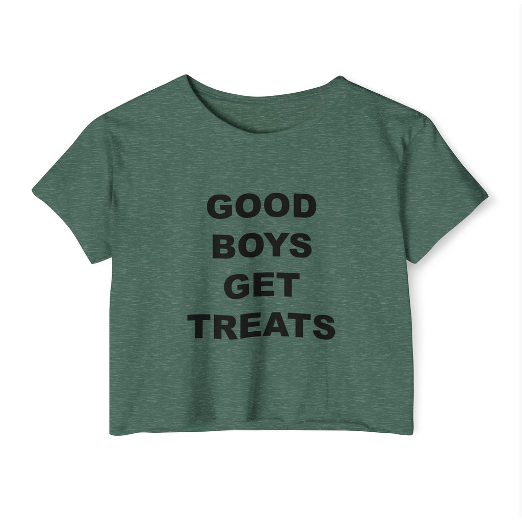 'Good Boys Get Treats' Crop Tee