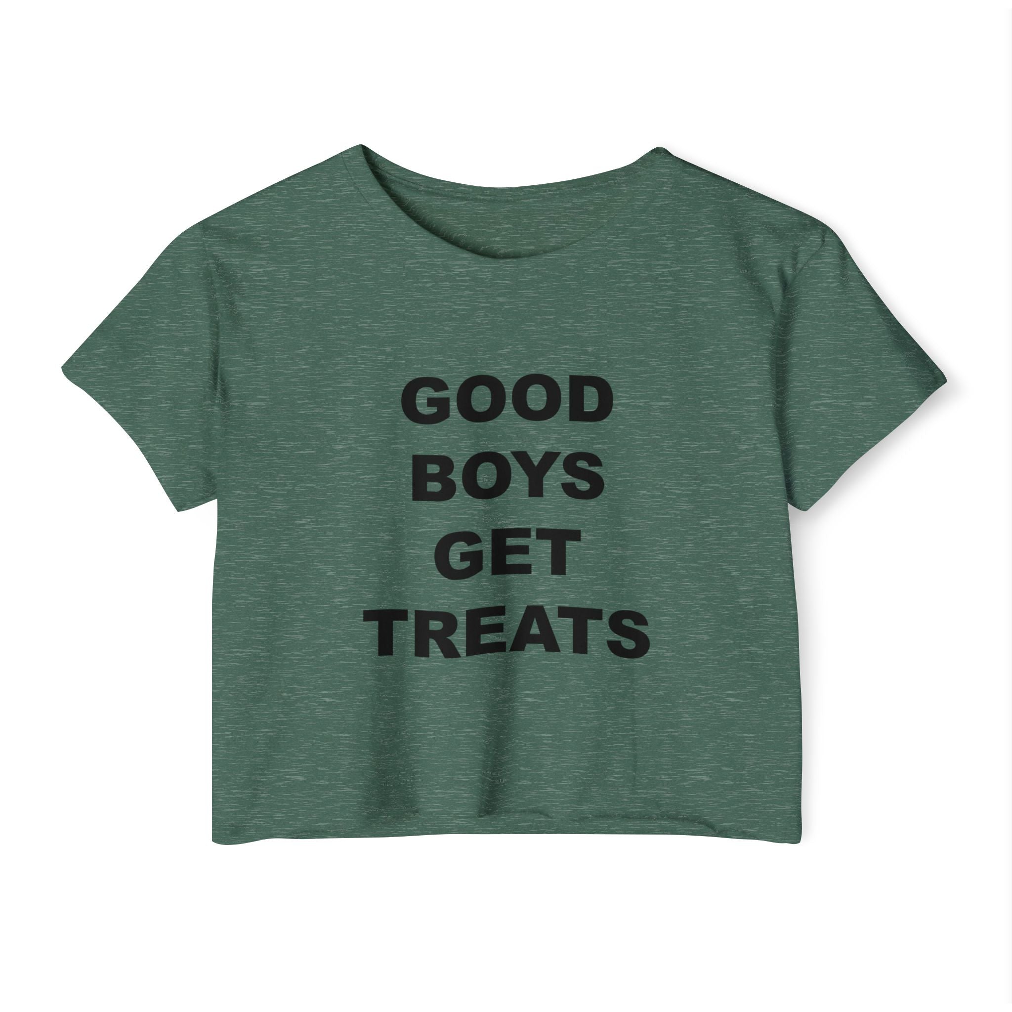 'Good Boys Get Treats' Crop Tee