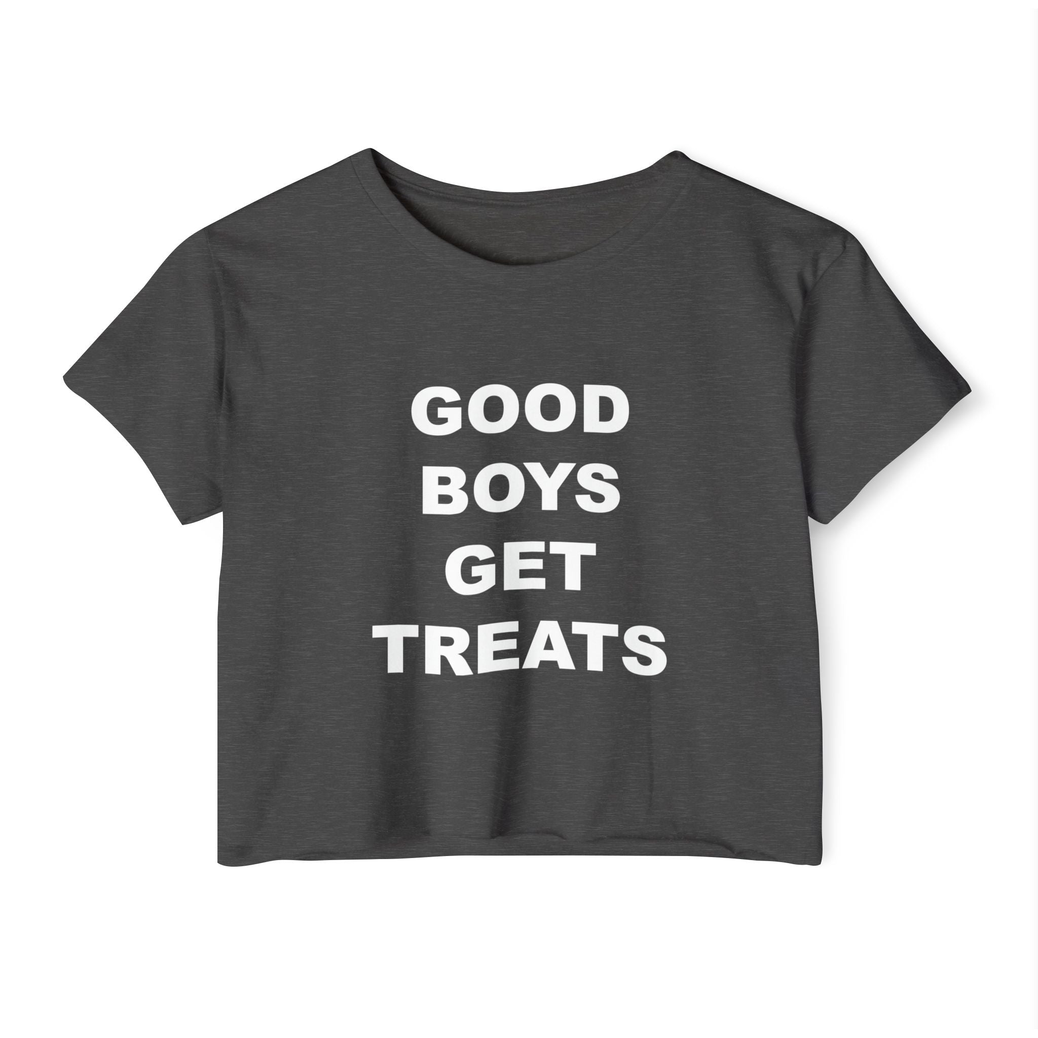 'Good Boys Get Treats' Crop Tee
